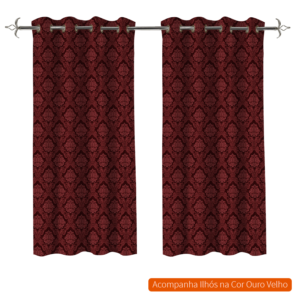 Cortina Mystic l (170x300) Vermelha