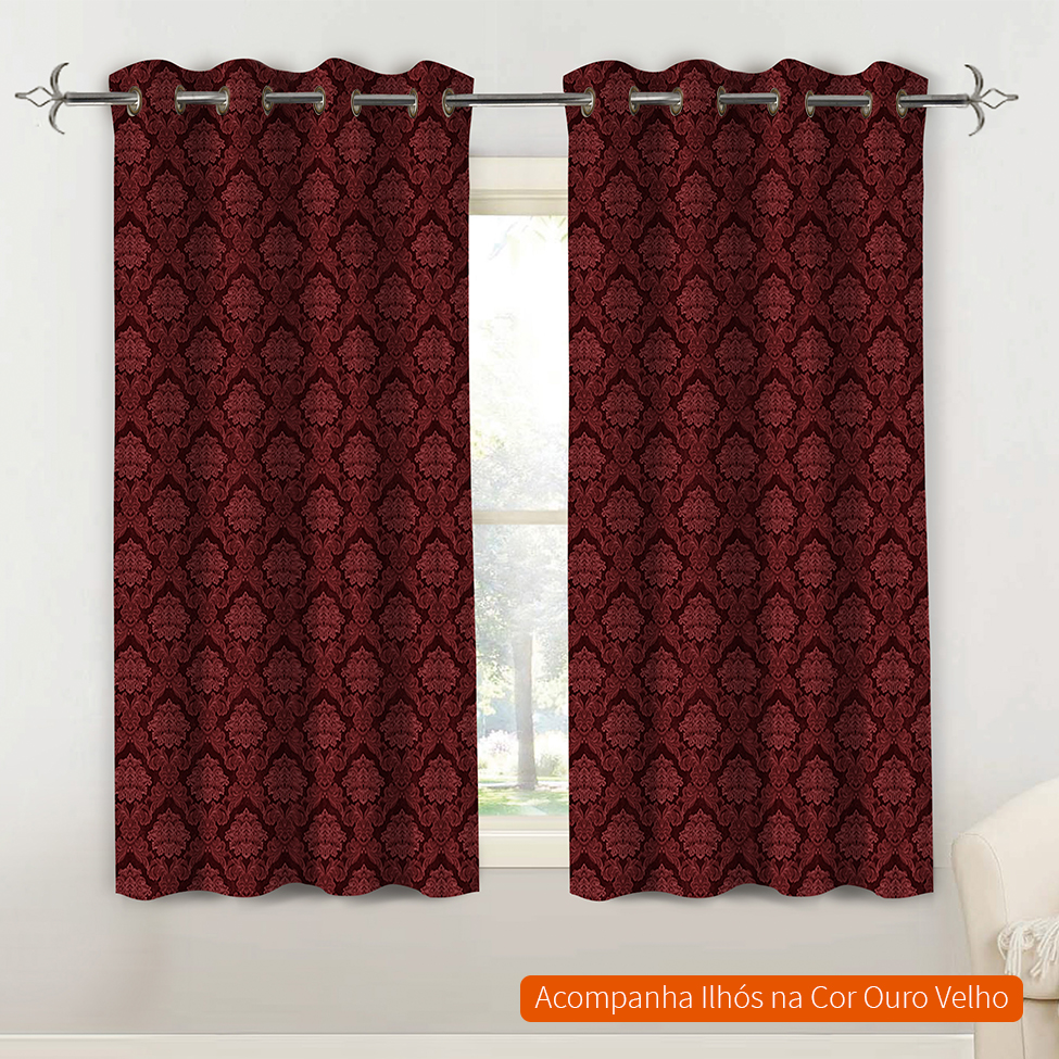 Cortina Mystic l (170x300) Vermelha