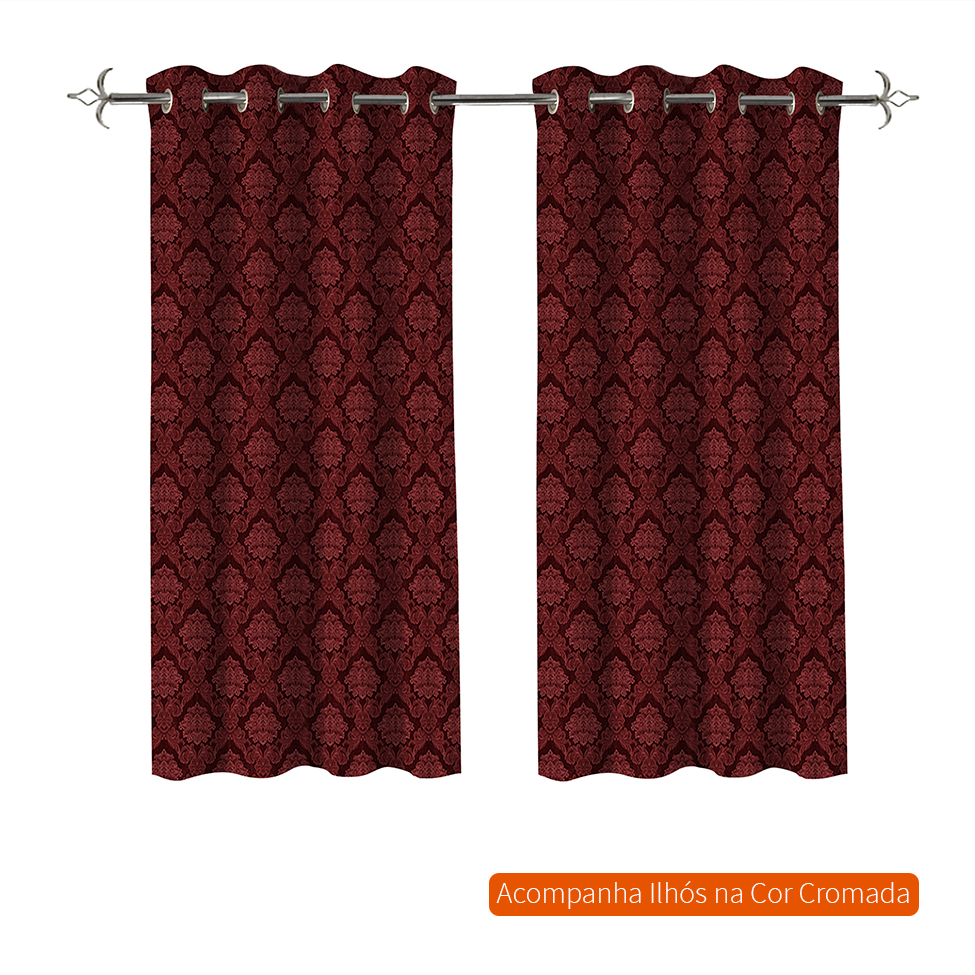 Cortina Mystic ll (170x300) Vermelha