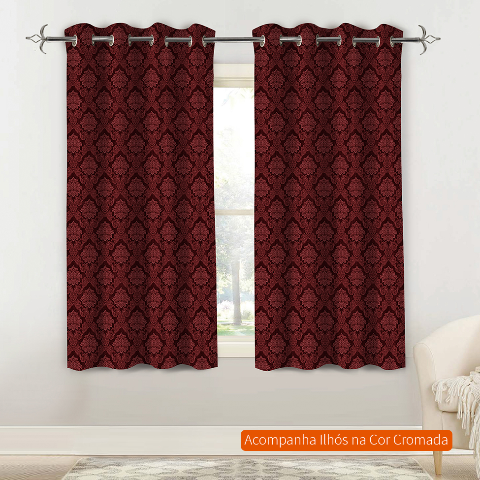 Cortina Mystic ll (170x300) Vermelha