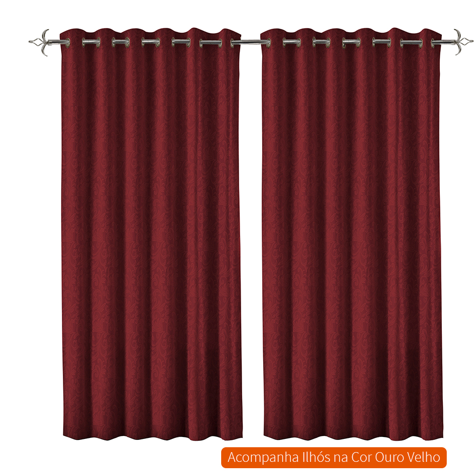 Cortina Rocca l (230x400) Vermelha