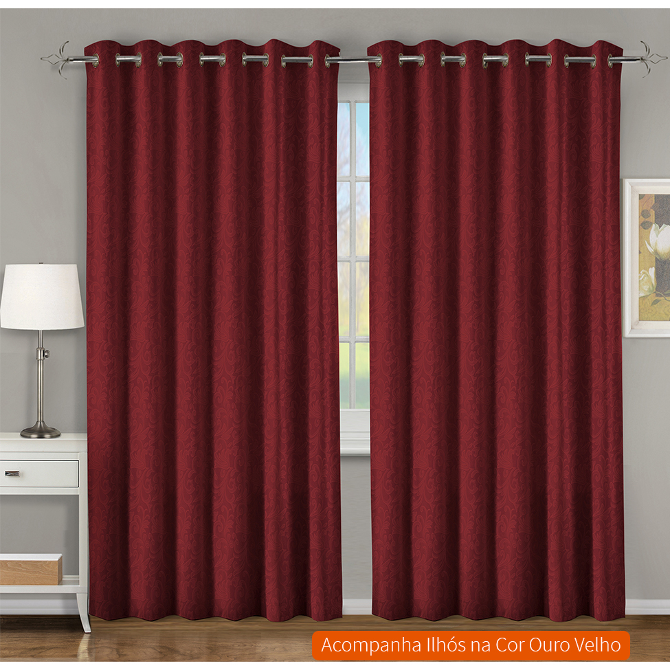 Cortina Rocca l (230x400) Vermelha