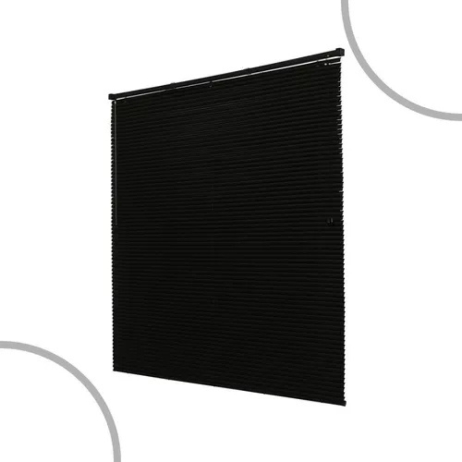 Persiana Cortina Horizontal Pvc 1,20x1,30m Off Evolux Diversas Cores - Preto