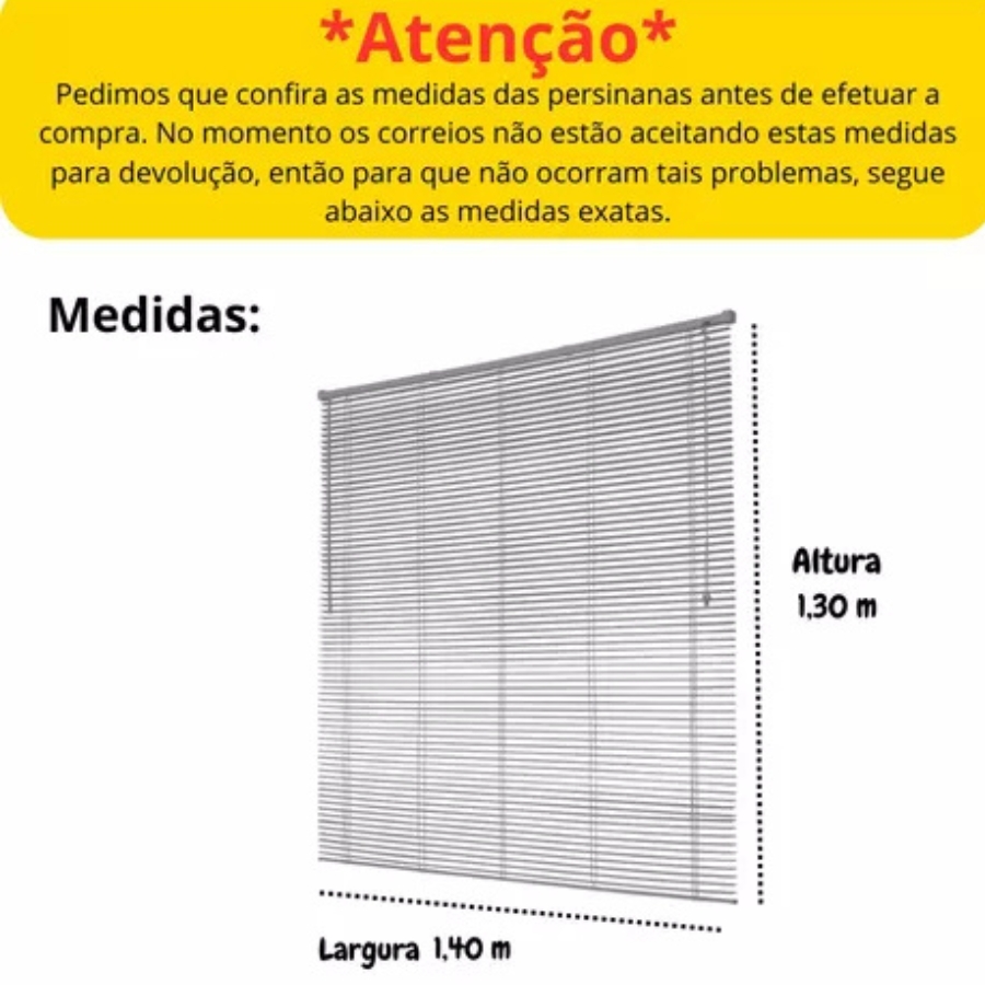 Persiana Horizontal De Pvc- 1,40x1,30m Off Evolux - Chumbo
