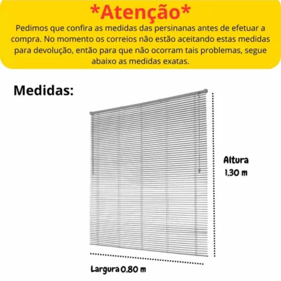 Persiana Horizontal De Pvc- Off 0,80x1,30m Evolux - Bege