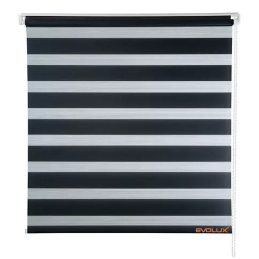 Persiana Rolo Dupla Zebrada 140x160 - Preto