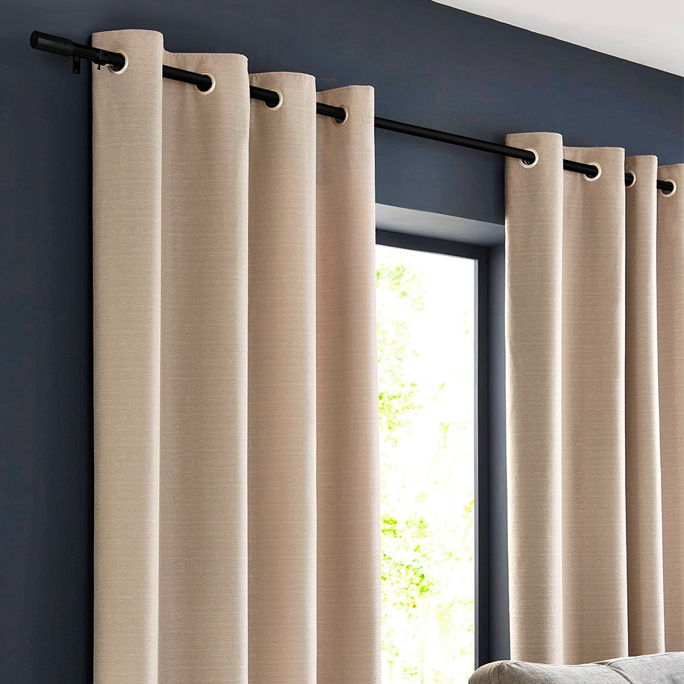 Varão Extensível para Cortina Cilindrica 210 cm Preto