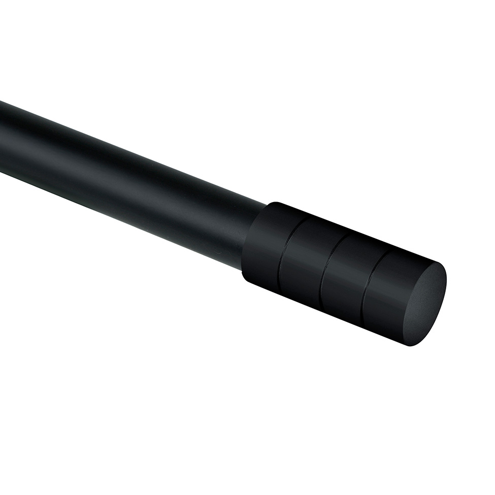 Varão Extensível para Cortina Cilindrica 300 cm Preto
