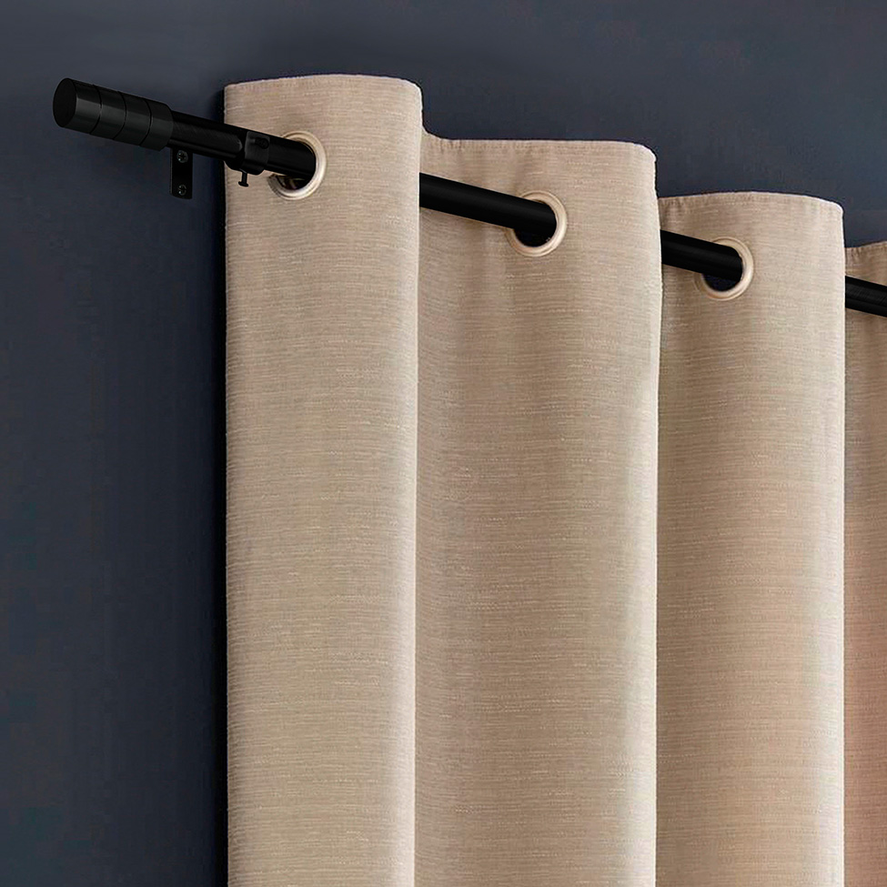 Varão Extensível para Cortina Cilindrica 300 cm Preto