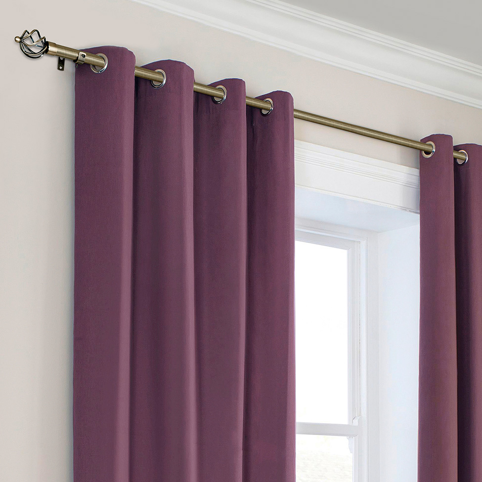 Varão Extensível para Cortina Coroa 210 cm Ouro Velho