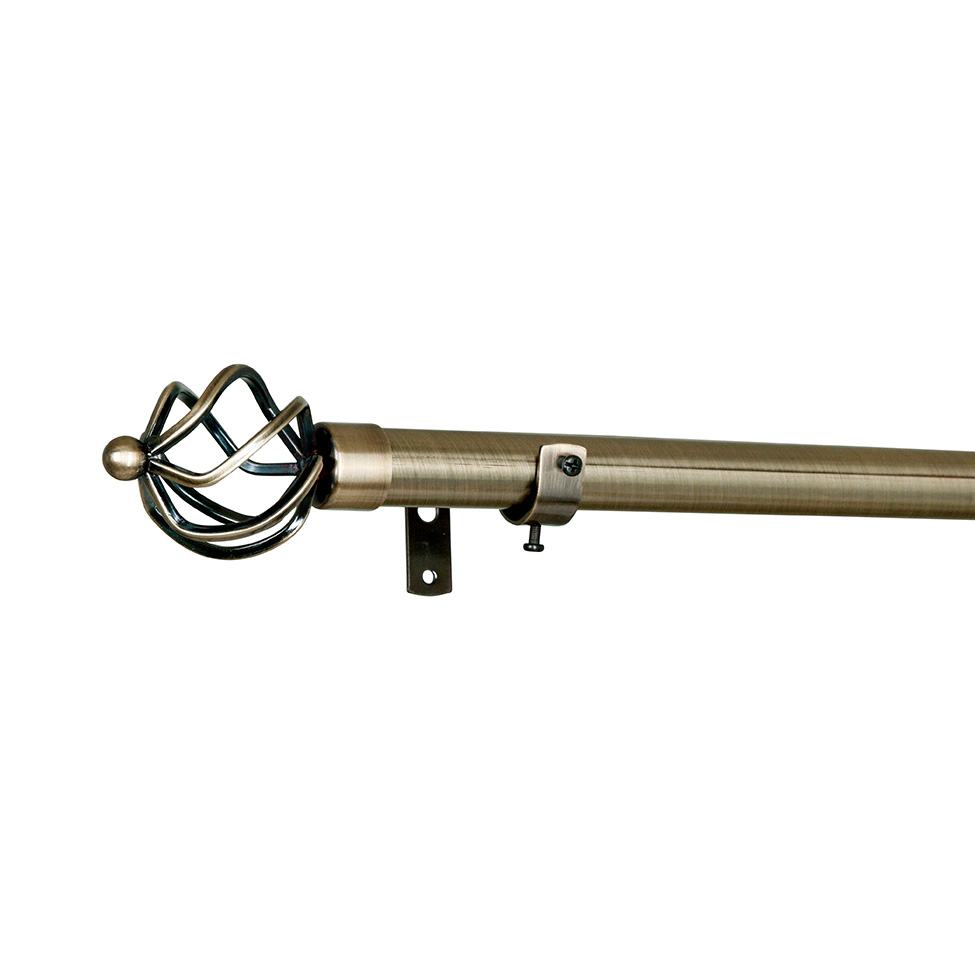Varão Extensível para Cortina Coroa 210 cm Ouro Velho