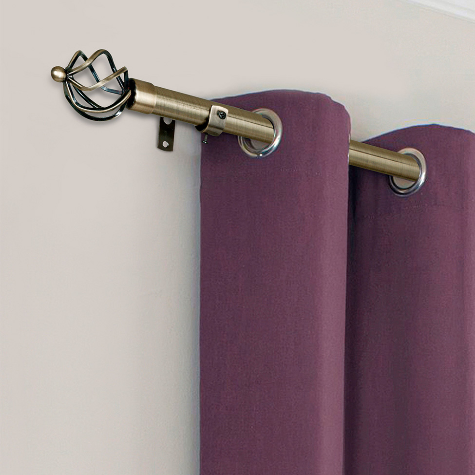 Varão Extensível para Cortina Coroa 210 cm Ouro Velho