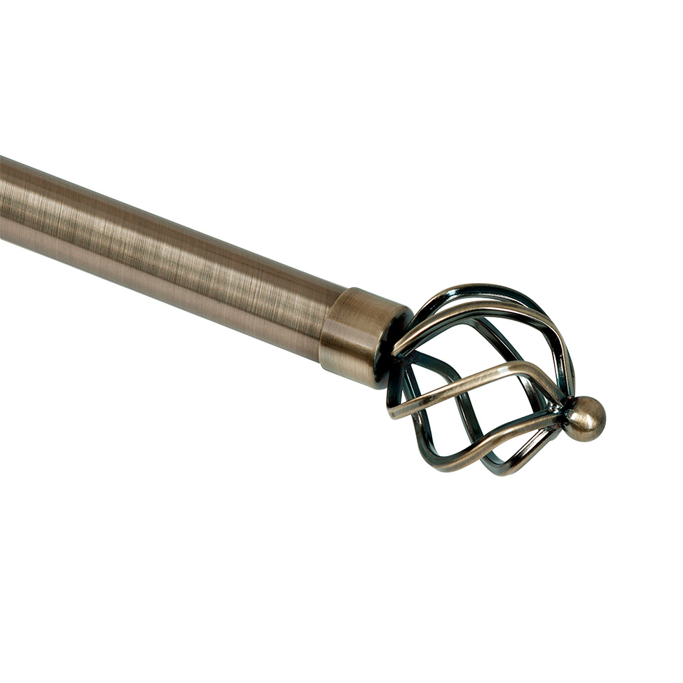 Varão Extensível para Cortina Coroa 300 cm Ouro Velho