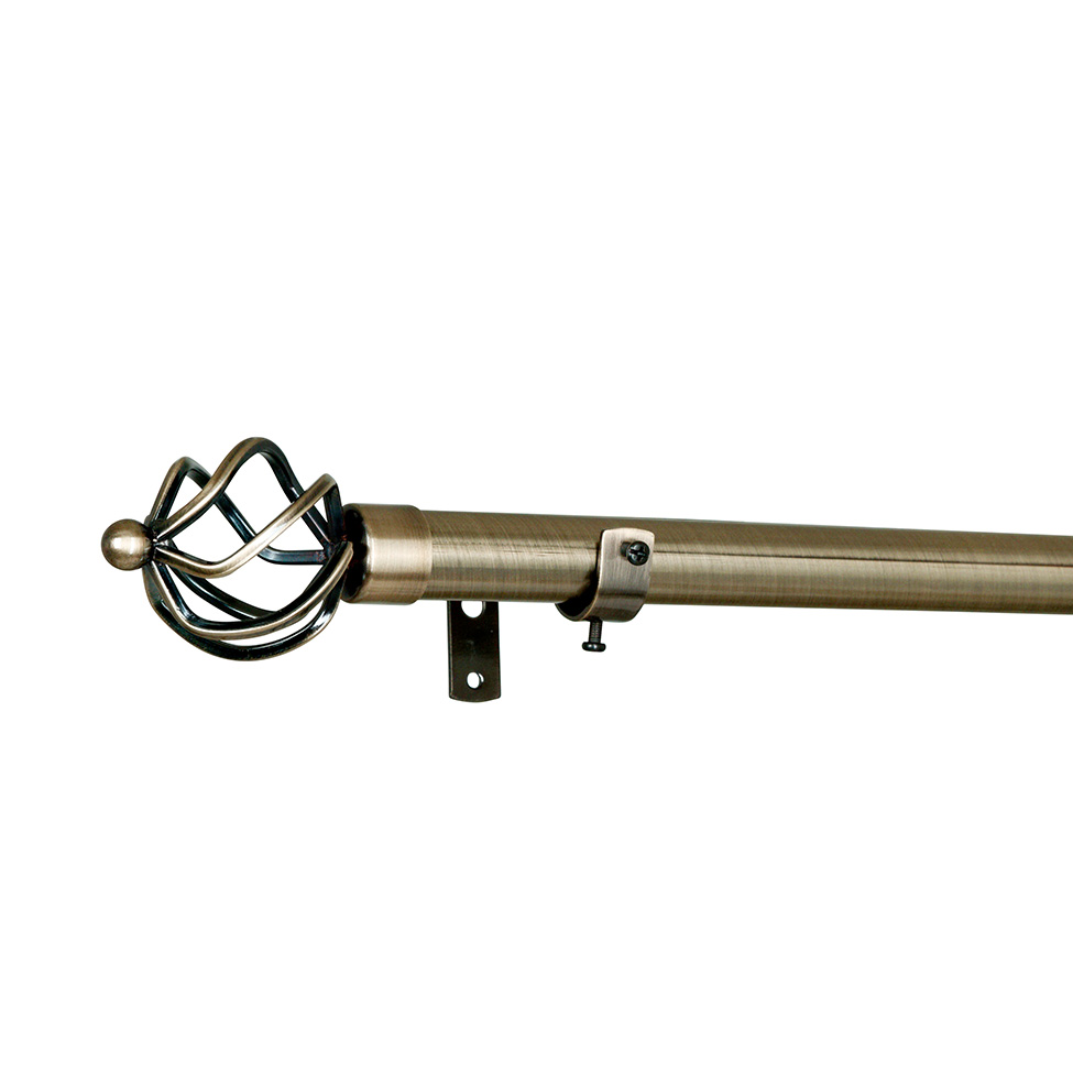 Varão Extensível para Cortina Coroa 300 cm Ouro Velho