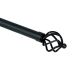 Varão Extensível para Cortina Coroa 300 cm Preto