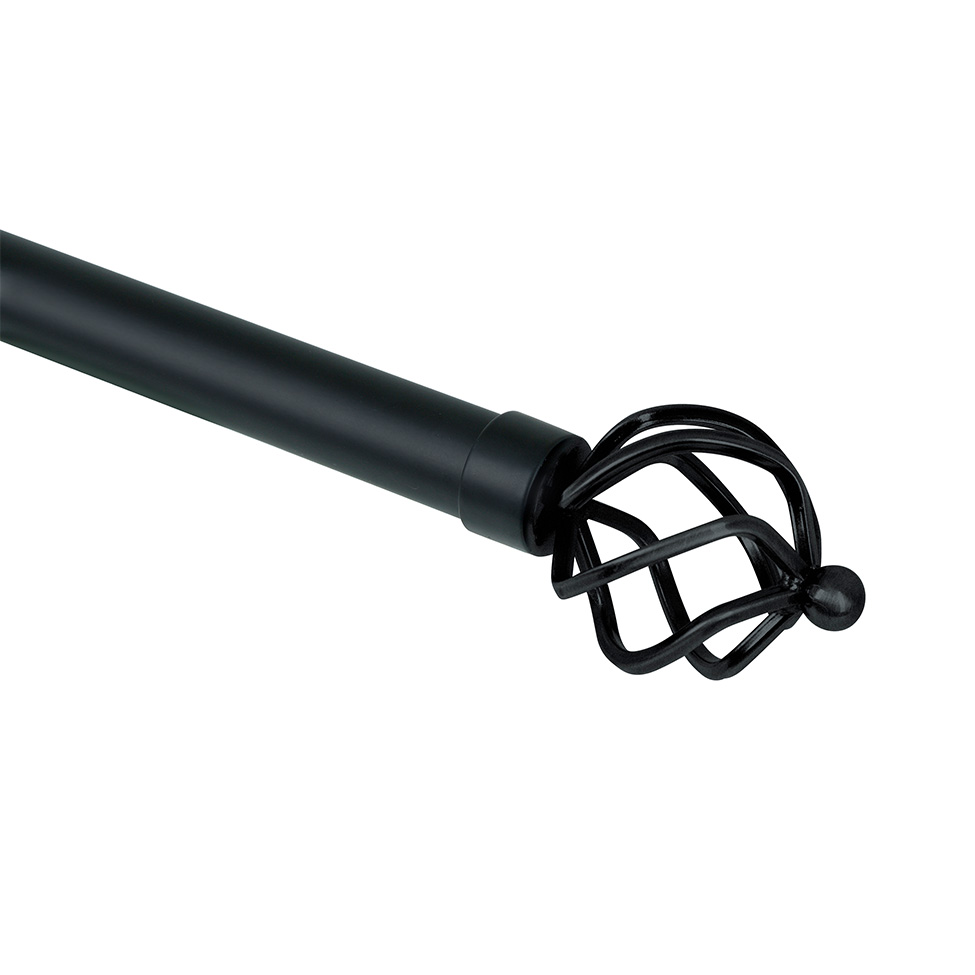 Varão Extensível para Cortina Coroa 300 cm Preto