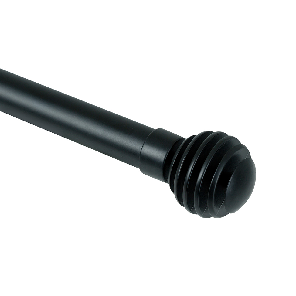Varão Extensível para Cortina Esfera 210 cm Preto