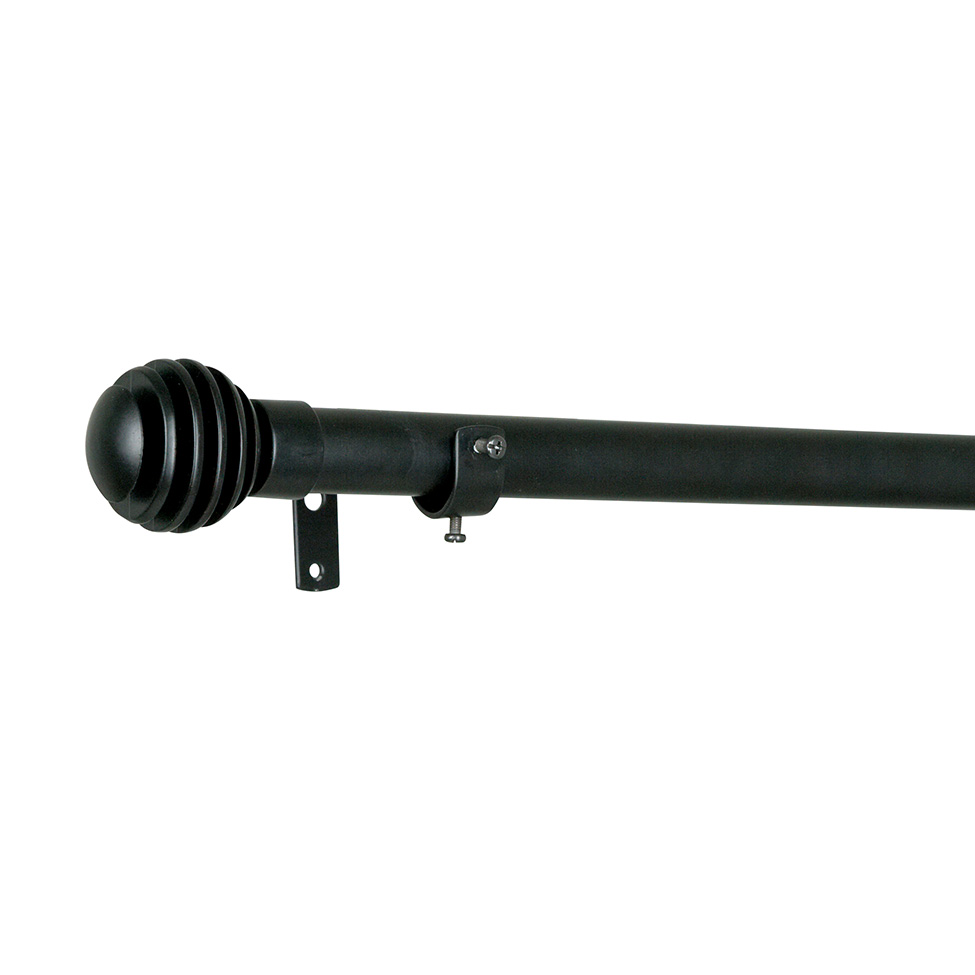 Varão Extensível para Cortina Esfera 210 cm Preto