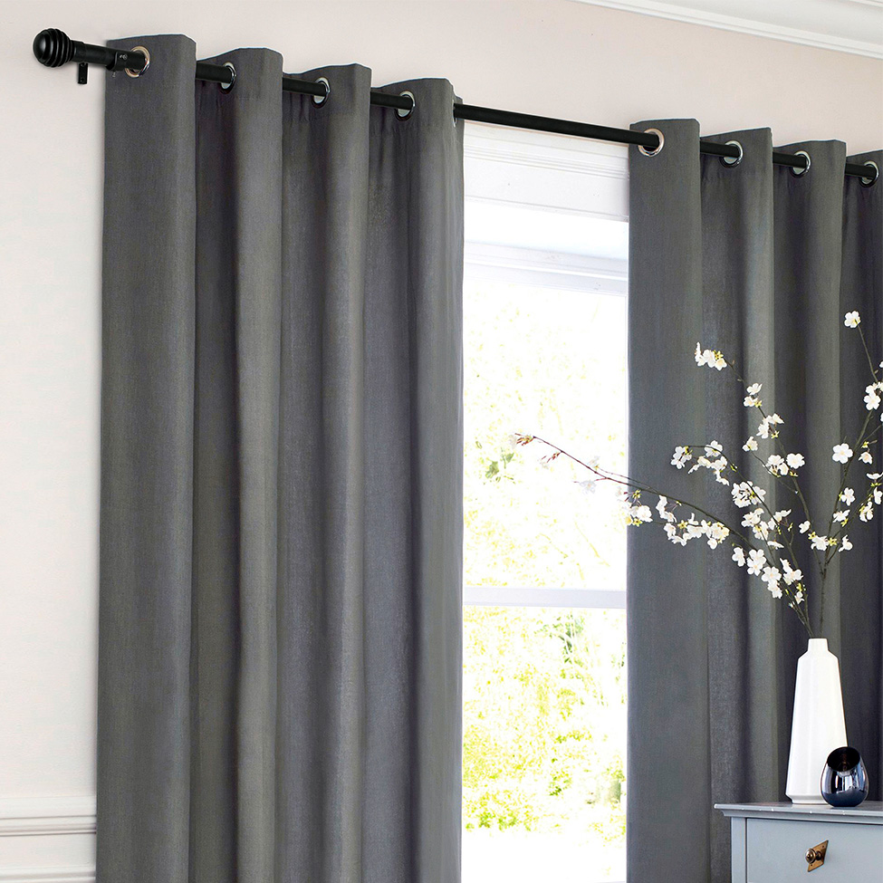Varão Extensível para Cortina Esfera 300 cm Preto