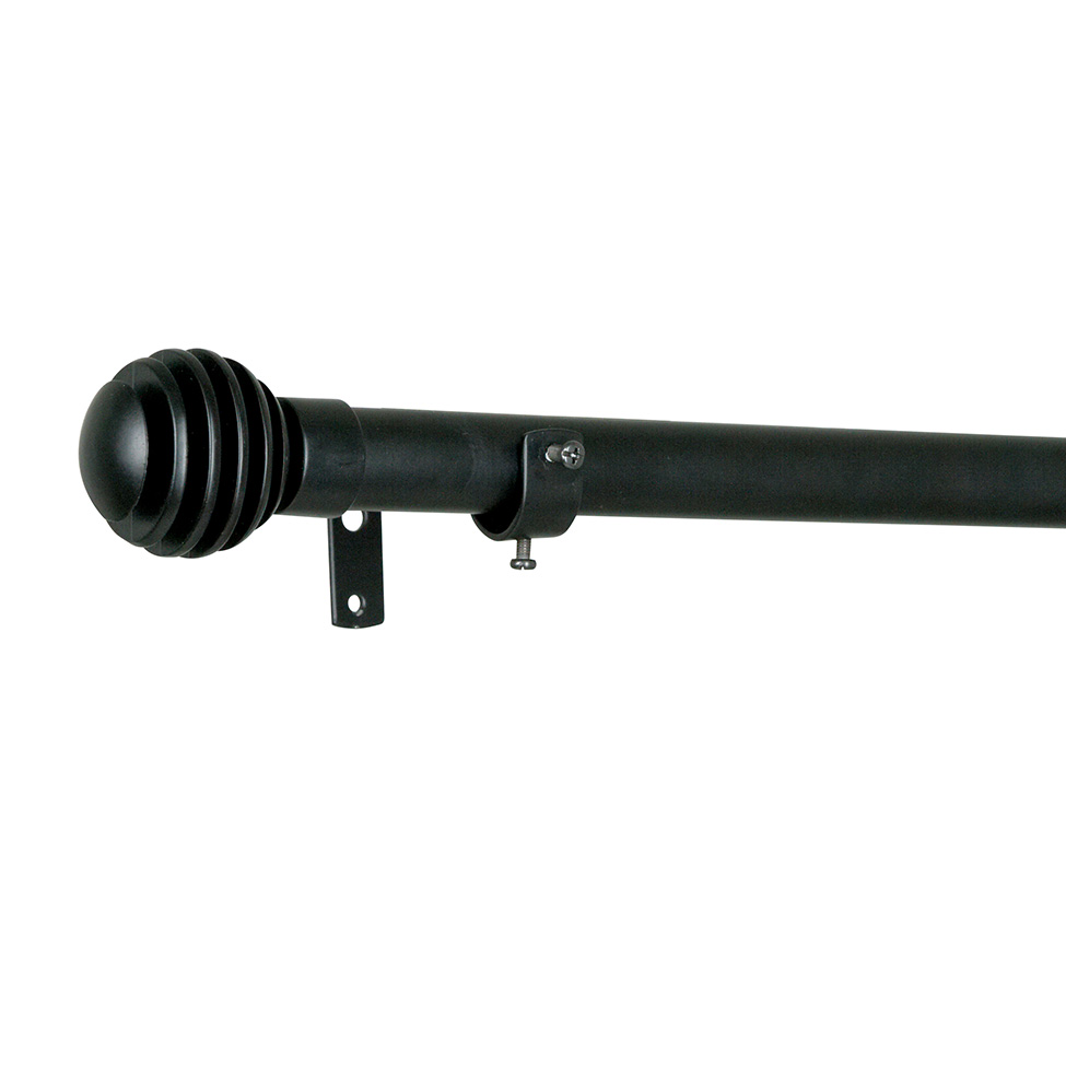 Varão Extensível para Cortina Esfera 300 cm Preto