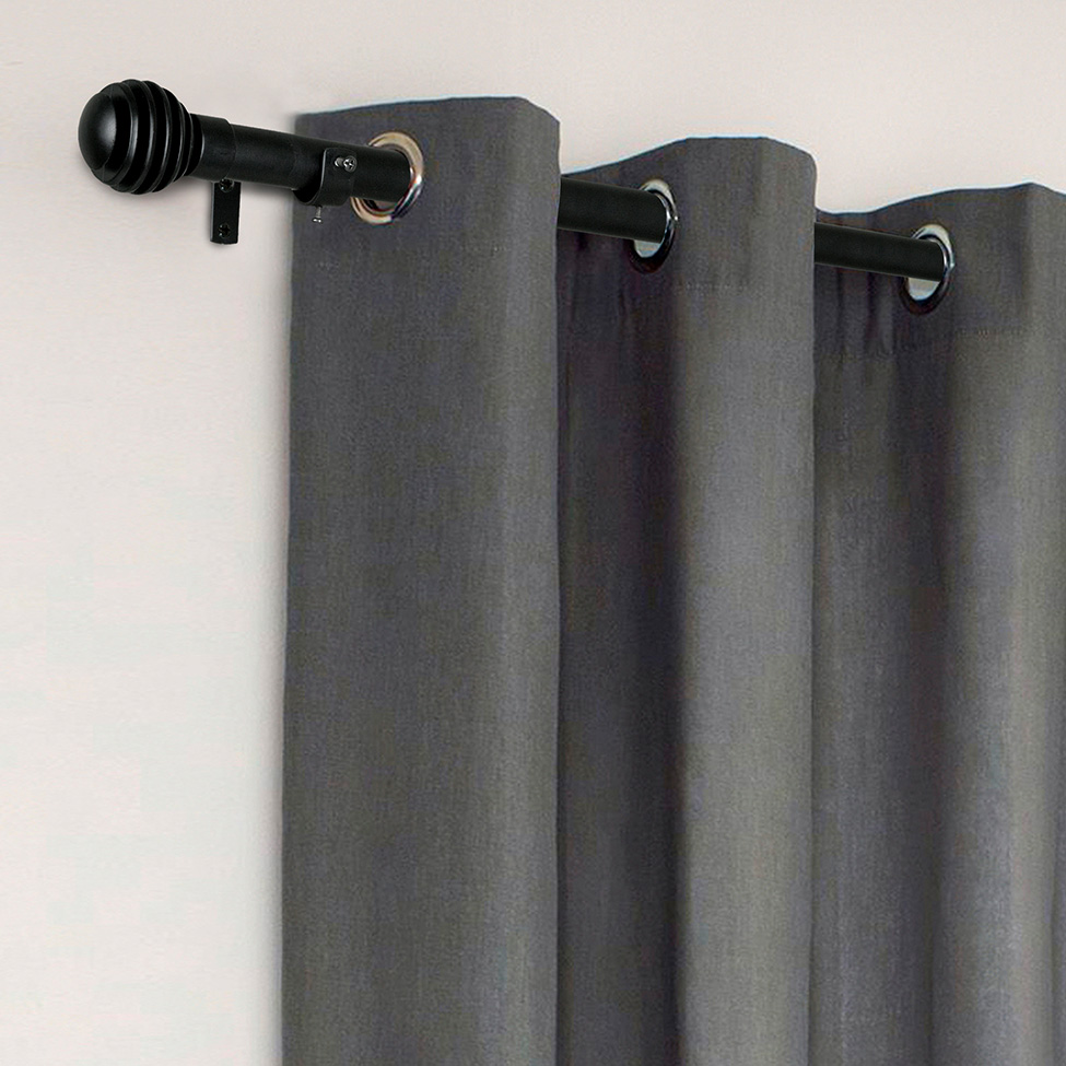 Varão Extensível para Cortina Esfera 300 cm Preto