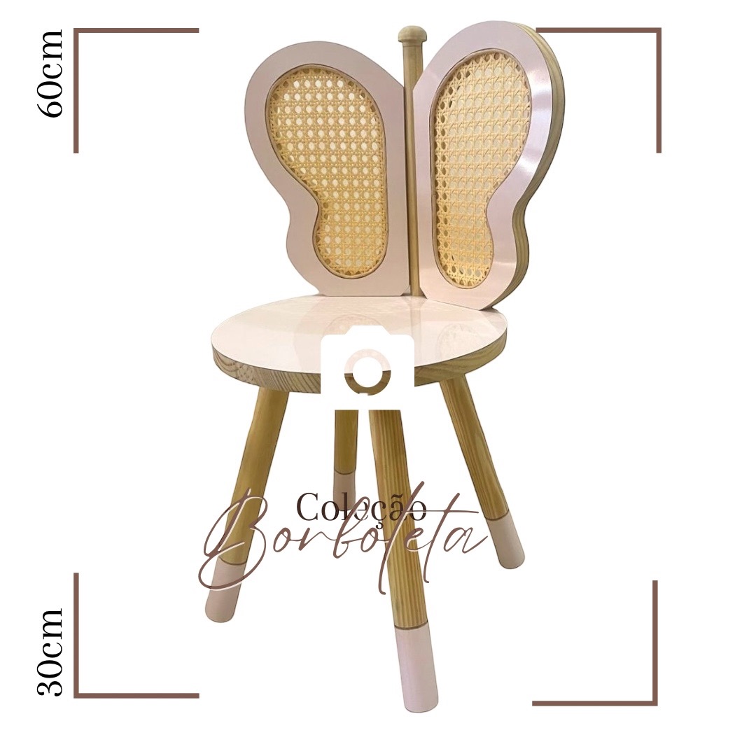 Cadeira de Borboleta com Palha Indiana MOD 4 Kids