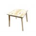 Mesa Quadrada de Pinus Natural
