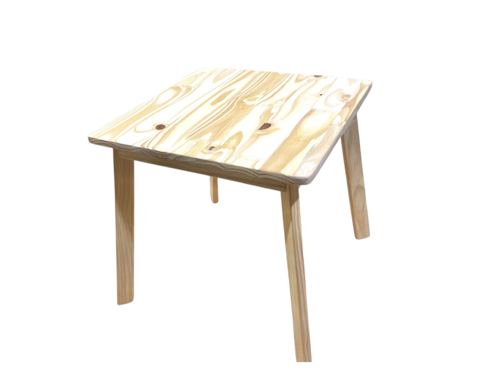 Mesa Quadrada de Pinus Natural
