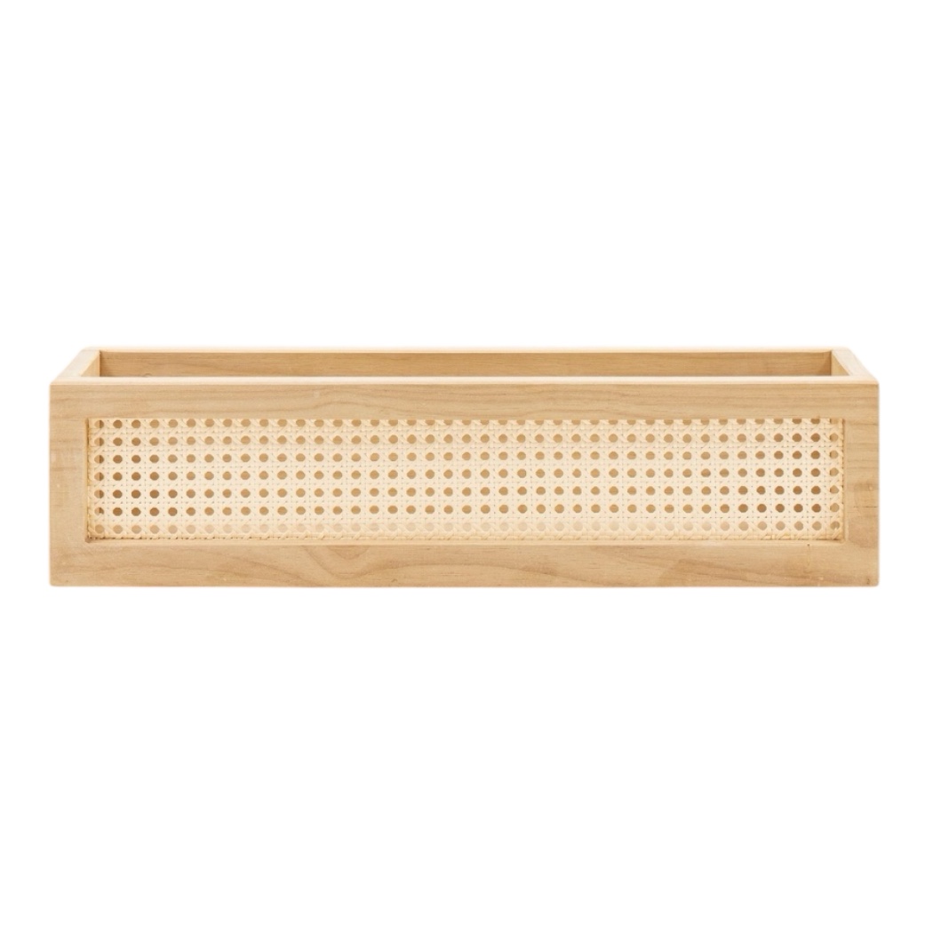 Prateleira Livreiro Suporte de Madeira e Palha Indiana