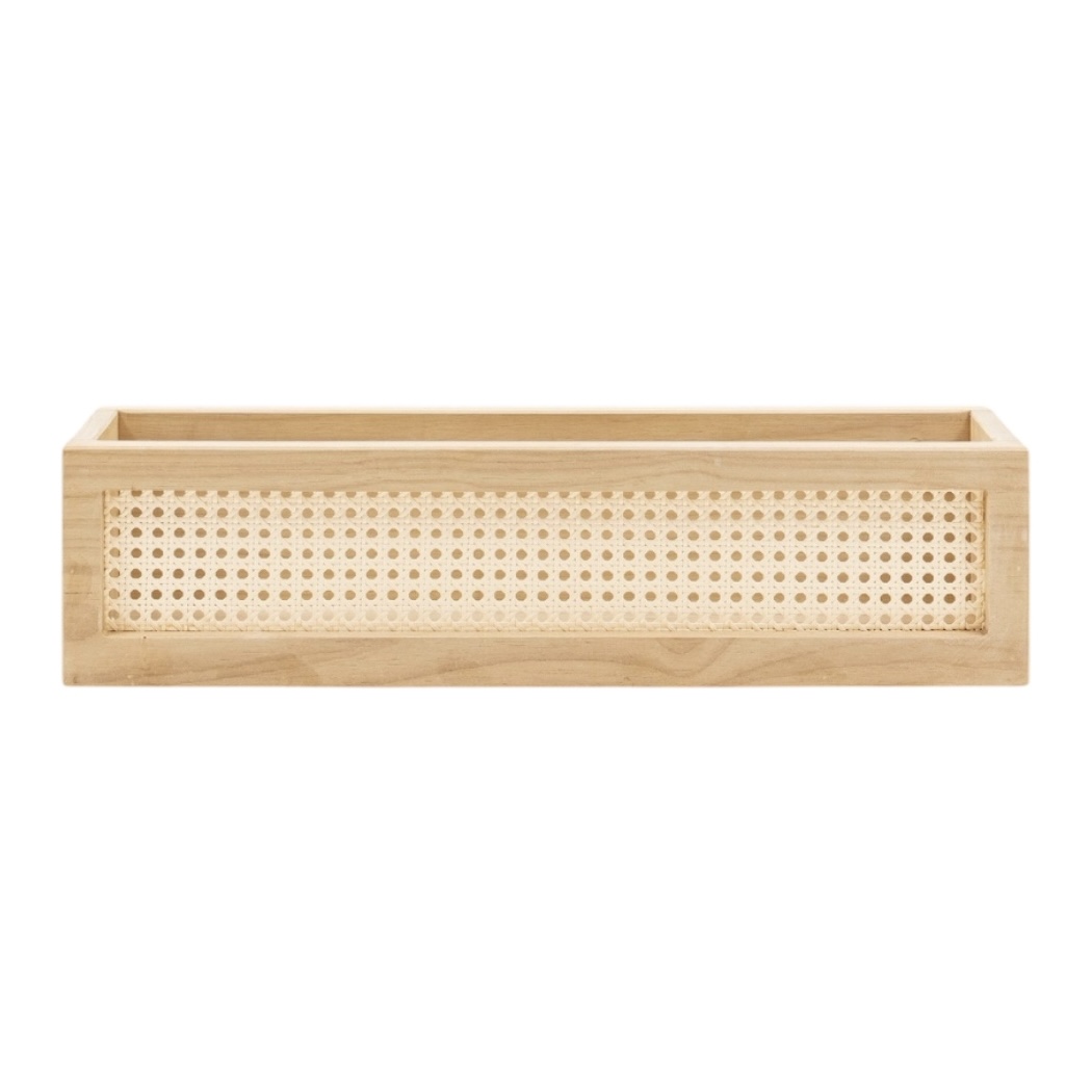 Prateleira Livreiro Suporte de Madeira e Palha Indiana