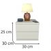 Kit 2 Mesas de Cabeceira 2 Gavetas 30 cm MDF Branco