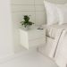 Kit 2 Mesas de Cabeceira 2 Gavetas 30 cm MDF Branco