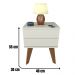 Kit 2 Mesas de Cabeceira 2 Gavetas 40 cm MDF Branco com Pés