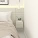 Mesa de Cabeceira 2 Gavetas 30 cm MDF Branco