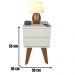 Mesa de Cabeceira 2 Gavetas 30 cm MDF Branco com Pés