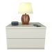Mesa de Cabeceira 2 Gavetas 40 cm MDF Branco
