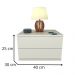 Mesa de Cabeceira 2 Gavetas 40 cm MDF Branco