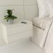 Mesa de Cabeceira 2 Gavetas 40 cm MDF Branco