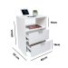 Kit 2 Mesas De Cabeceira 40cm Branco Com 2 Gavetas E 1 Nicho Feita Em Mdf Para Quarto Lateral Da Cama E Escritório