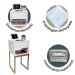 Kit Duas Mesas De Cabeceira 30cm Branco Eco Industrial 1 Gaveta E 1 Nicho Com Base De Metal Dourada Para Lateral Da Cama Fl Decor