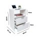 Mesa De Cabeceira 40cm Branca Com 1 Nicho E 2 Gavetas Para Lateral De Cama E Escritório