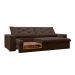 Sofá 3 Lugares Retrátil e Reclinável Flexforma Premier Veludo Chocolate 230 cm