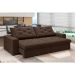 Sofá 3 Lugares Retrátil e Reclinável Flexforma Premier Veludo Chocolate 230 cm