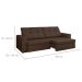 Sofá 3 Lugares Retrátil e Reclinável Flexforma Versalhes Veludo Chocolate 230 cm