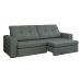 Sofá 3 Lugares Retrátil e Reclinável Flexforma Versalhes Veludo Cinza 230 cm