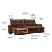 Sofá 3 Lugares Retrátil e Reclinável com USB Flexforma Triton Veludo Chocolate 230 cm