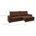 Sofá 3 Lugares Retrátil e Reclinável com USB Flexforma Triton Veludo Chocolate 230 cm