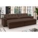 Sofá 3 Lugares Retrátil e Reclinável com USB Flexforma Triton Veludo Chocolate 230 cm