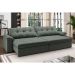 Sofá 3 Lugares Retrátil e Reclinável com USB Flexforma Triton Veludo Cinza 230 cm