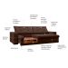 Sofá 4 Lugares Retrátil e Reclinável Flexforma Premier Veludo Chocolate 250 cm